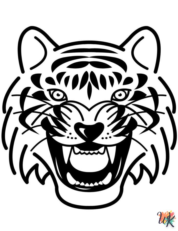 Dibujos para Colorear Tigre 76