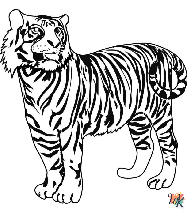 Dibujos para Colorear Tigre 77