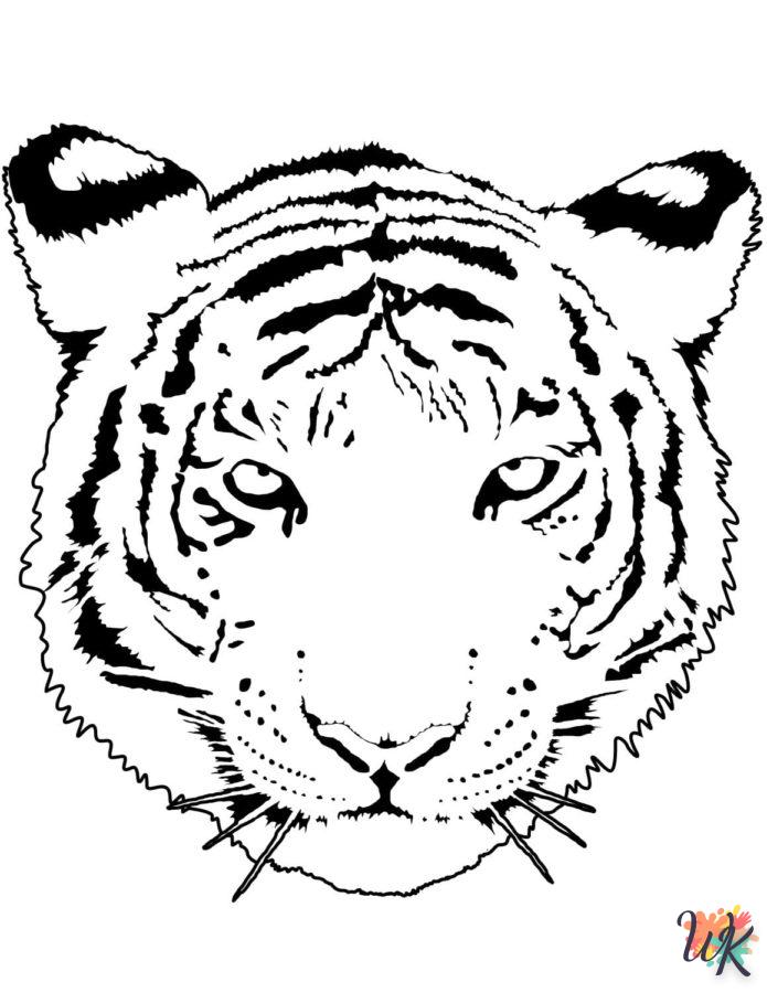 Dibujos para Colorear Tigre 8