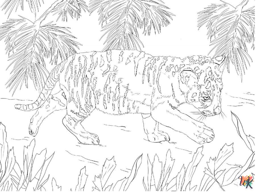 Dibujos para Colorear Tigre 80