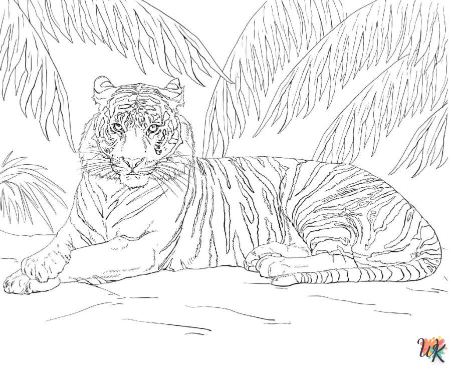 Dibujos para Colorear Tigre 81