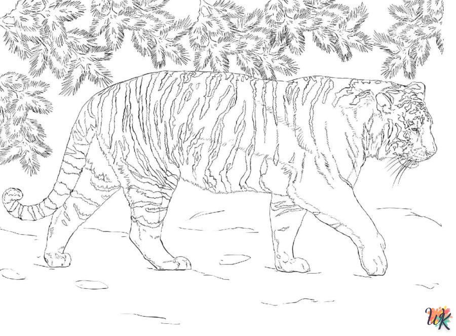 Dibujos para Colorear Tigre 82