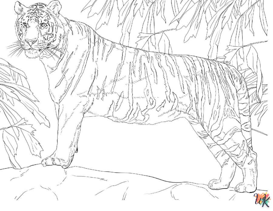 Dibujos para Colorear Tigre 83
