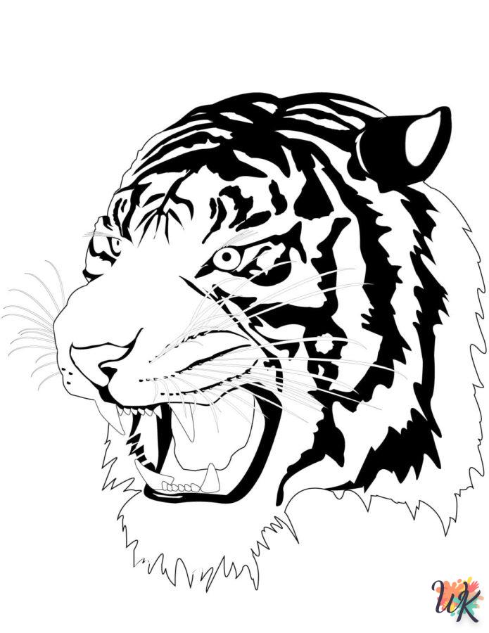 Dibujos para Colorear Tigre 9
