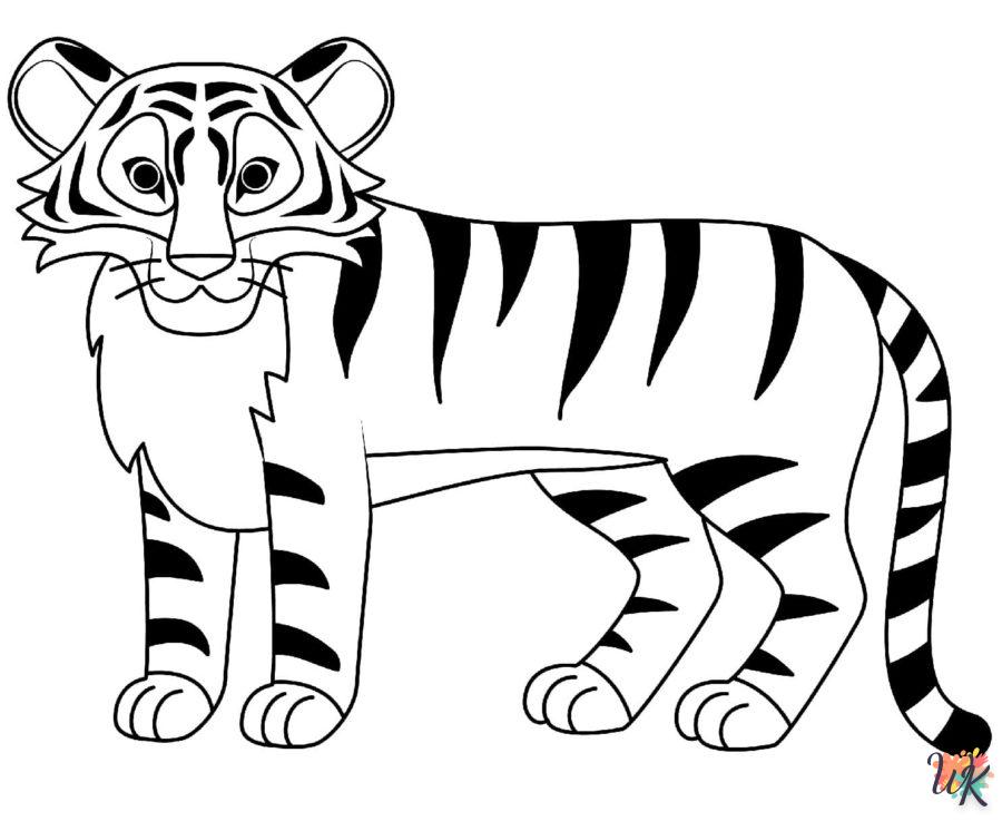 Dibujos para Colorear Tigre 98