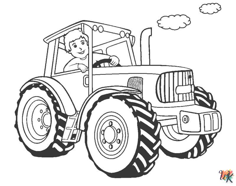 Dibujos para Colorear Tractores 12