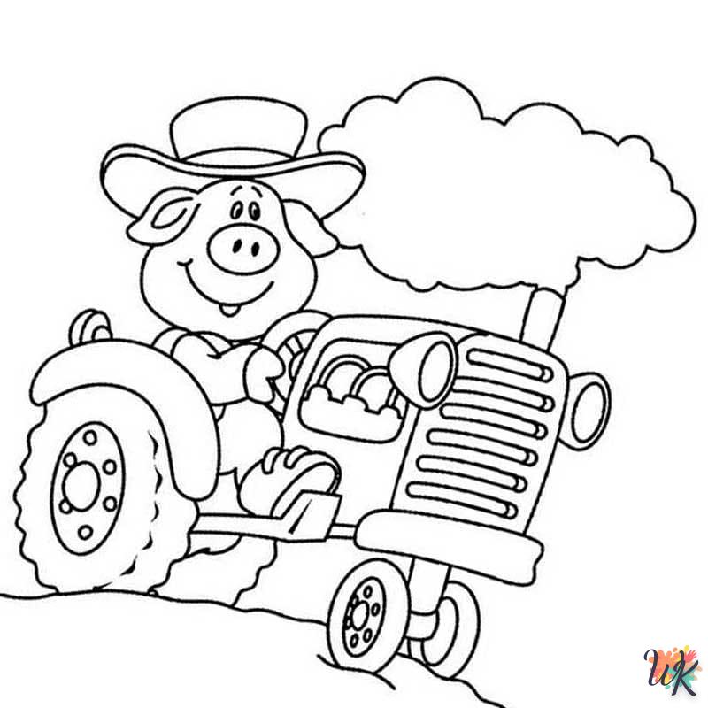 Dibujos para Colorear Tractores 14