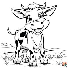 Dibujos para Colorear Vaca 10