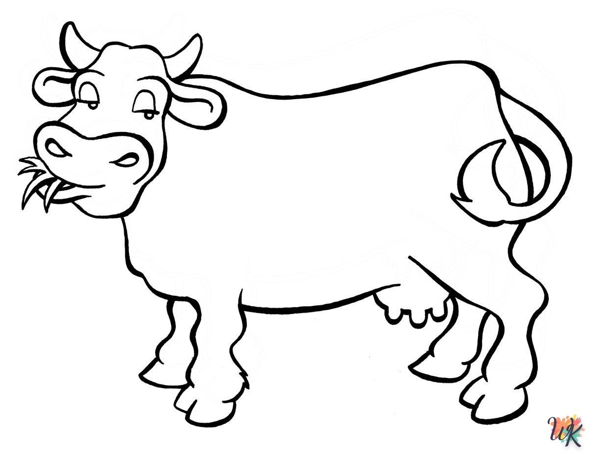 Dibujos para Colorear Vaca 13