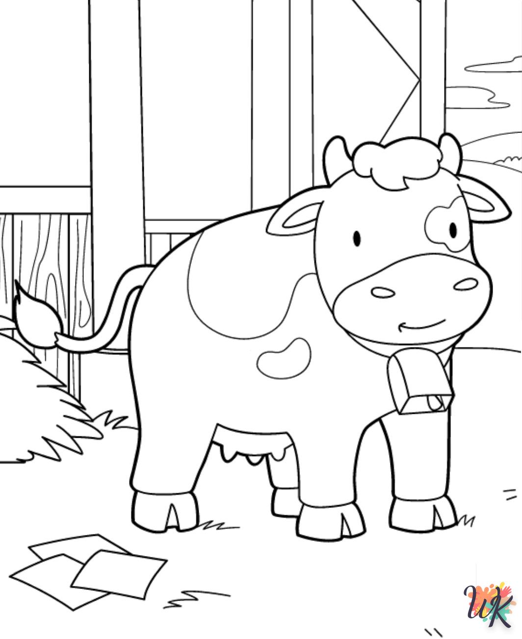 Dibujos para Colorear Vaca 17