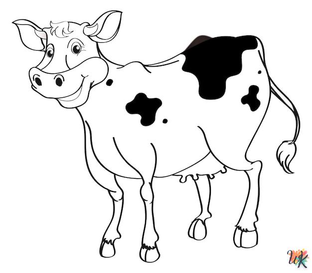 Dibujos para Colorear Vaca 20