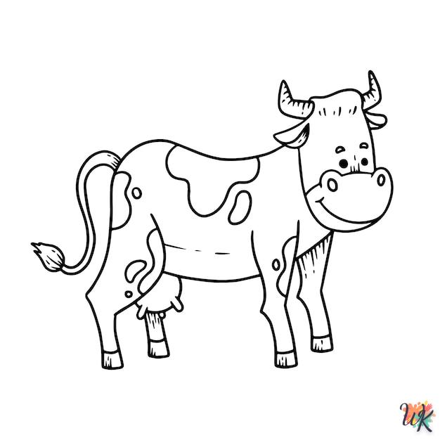 Dibujos para Colorear Vaca 24