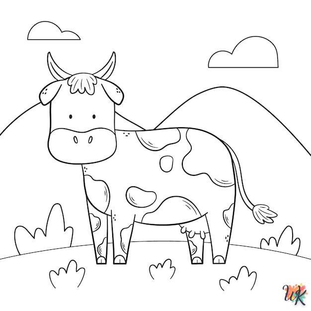 Dibujos para Colorear Vaca 26
