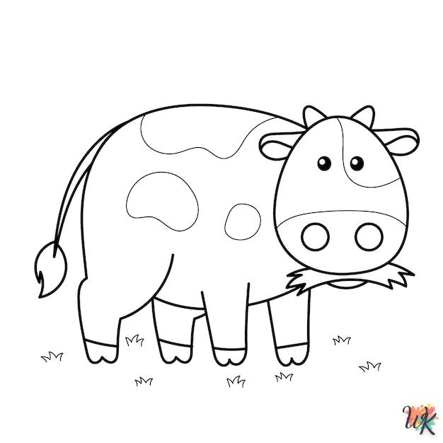 Dibujos para Colorear Vaca 27