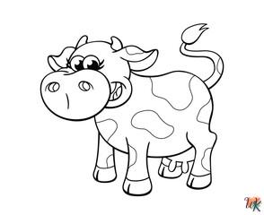 Dibujos para Colorear Vaca 7