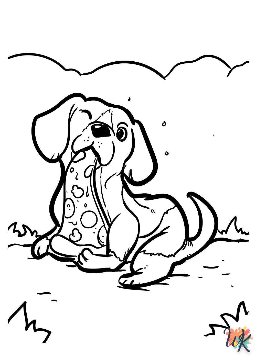 Dibujos para Colorear perro 9