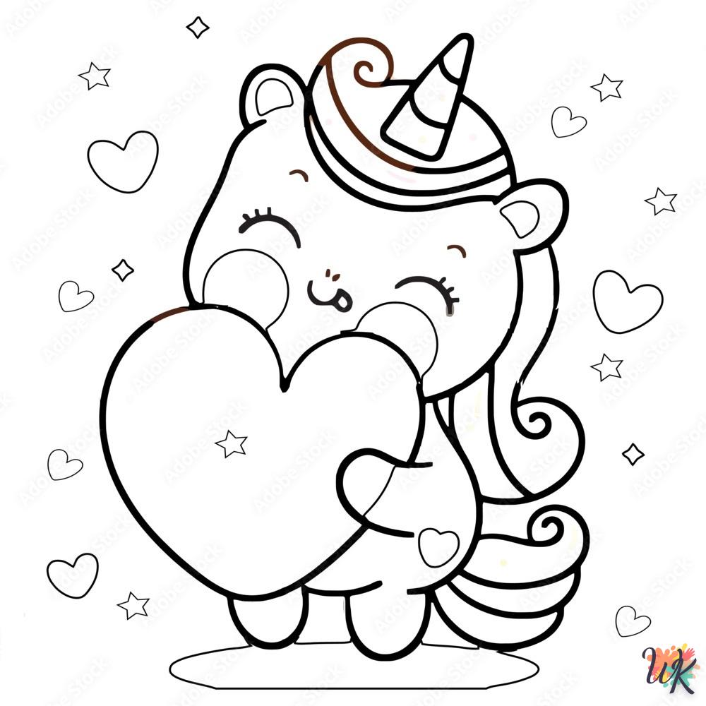 Dibujos para Colorear unicornio kawaii 12