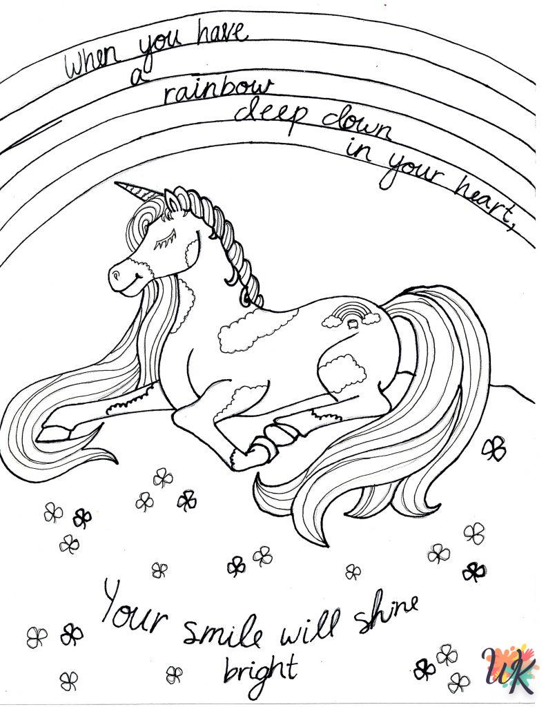 Dibujos para Colorear unicornio kawaii 28