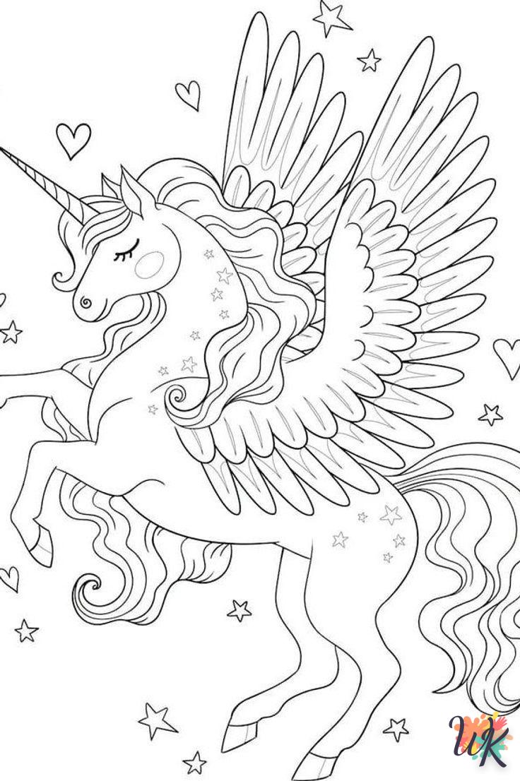 Dibujos para Colorear unicornio kawaii 31