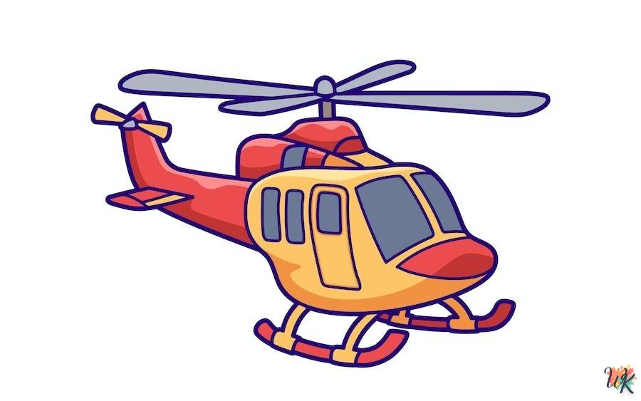 92 Dibujos Para Colorear Helicóptero