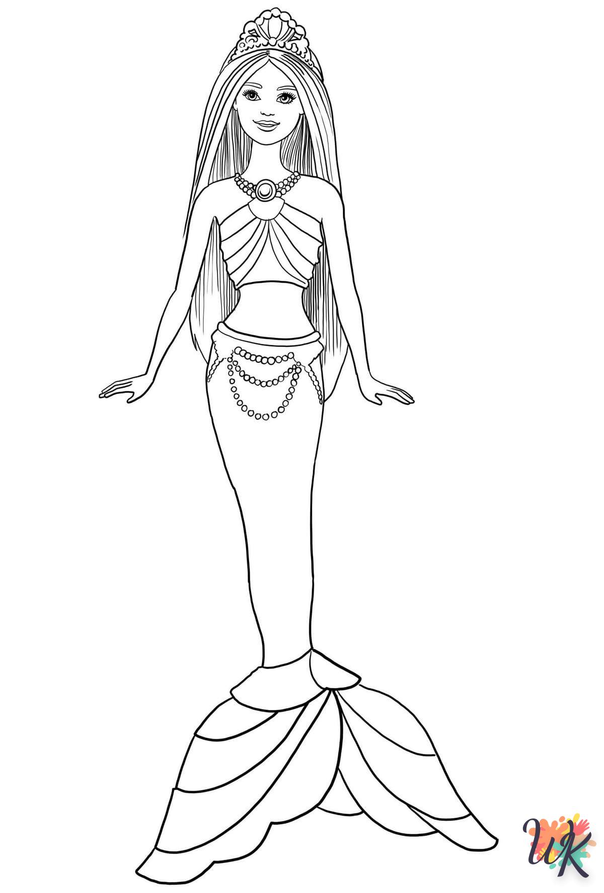 Dibujos para Colorear Barbie Sirena 2