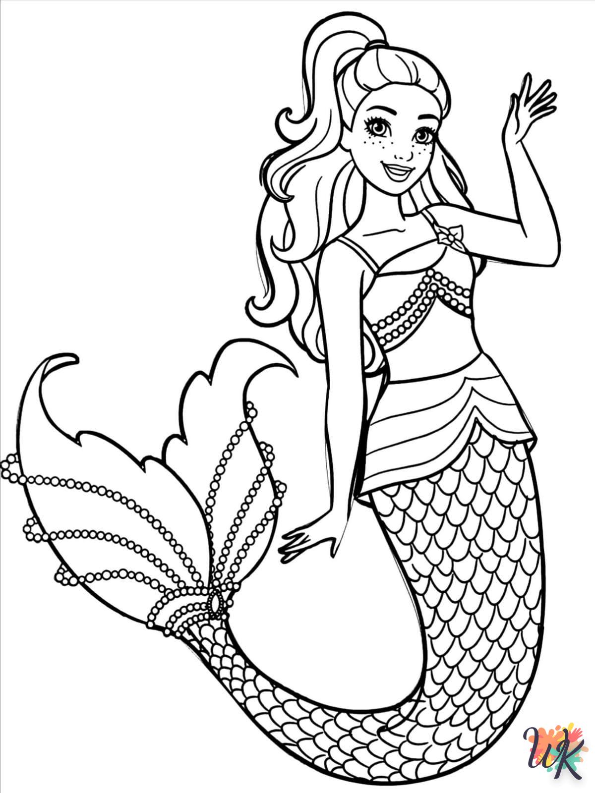 Dibujos para Colorear Barbie Sirena 3
