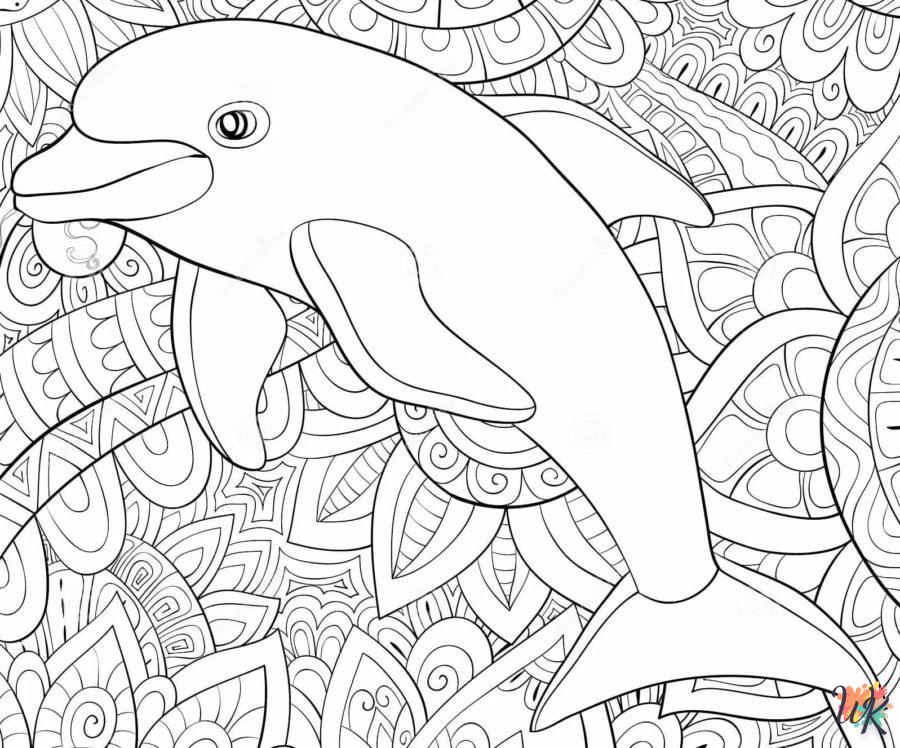 Dibujos para Colorear Delfines 105