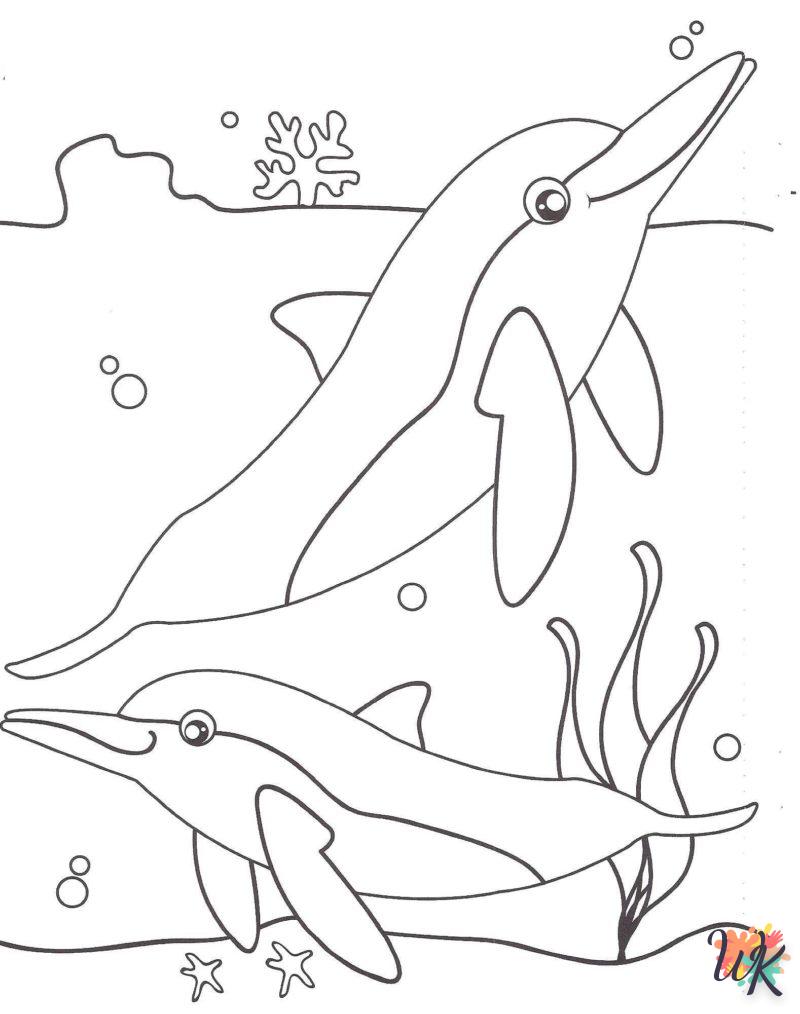Dibujos para Colorear Delfines 108