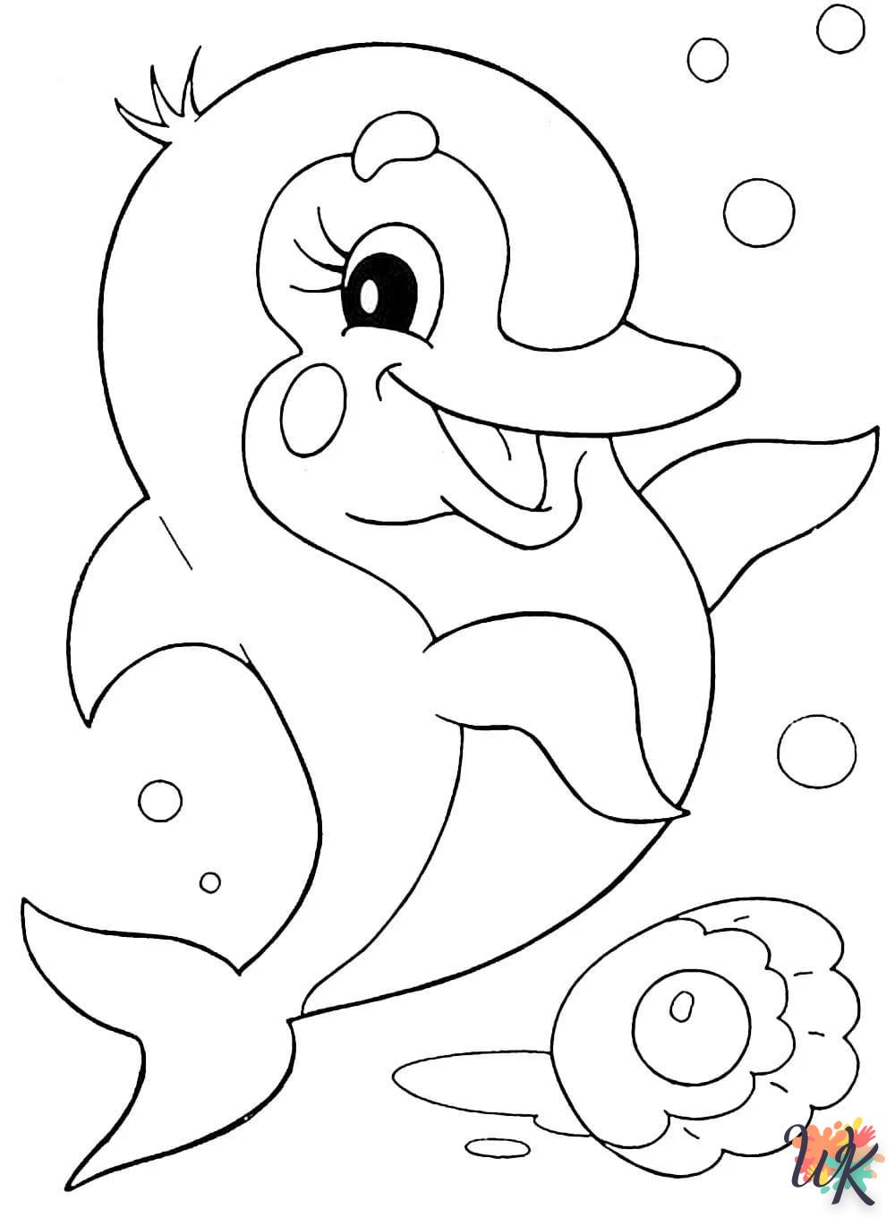 Dibujos para Colorear Delfines 11