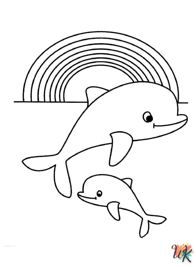 Dibujos para Colorear Delfines 111