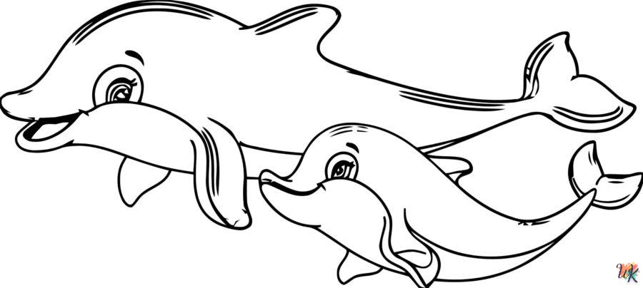 Dibujos para Colorear Delfines 112