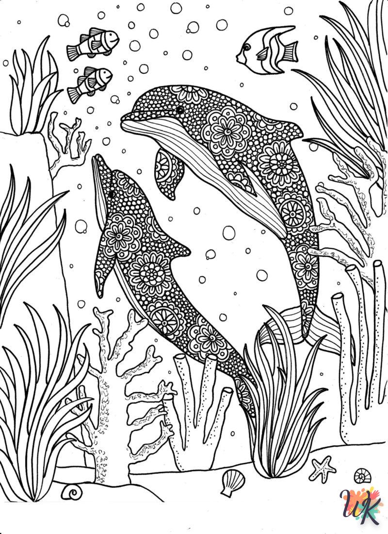 Dibujos para Colorear Delfines 120