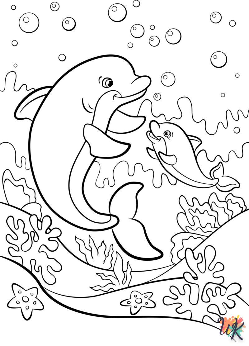 Dibujos para Colorear Delfines 121