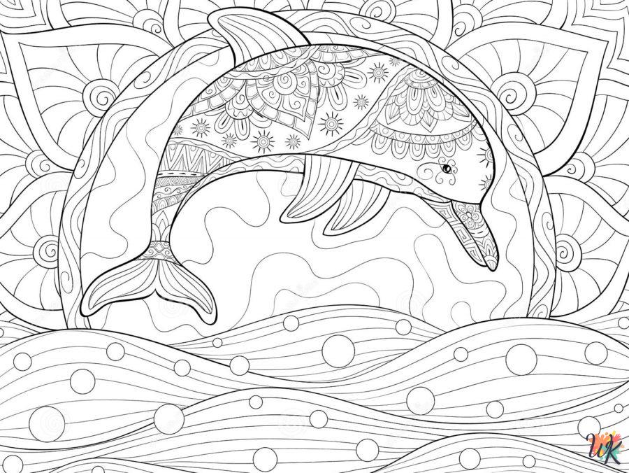 Dibujos para Colorear Delfines 126