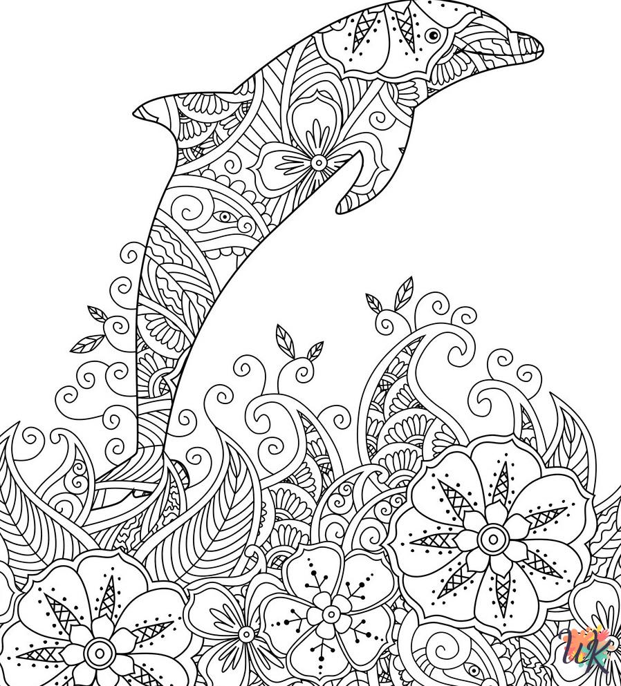 Dibujos para Colorear Delfines 128