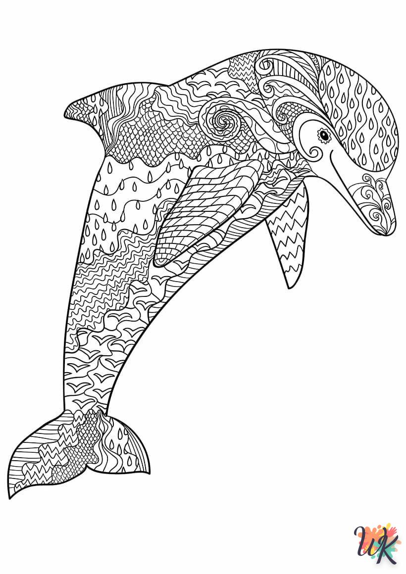 Dibujos para Colorear Delfines 13