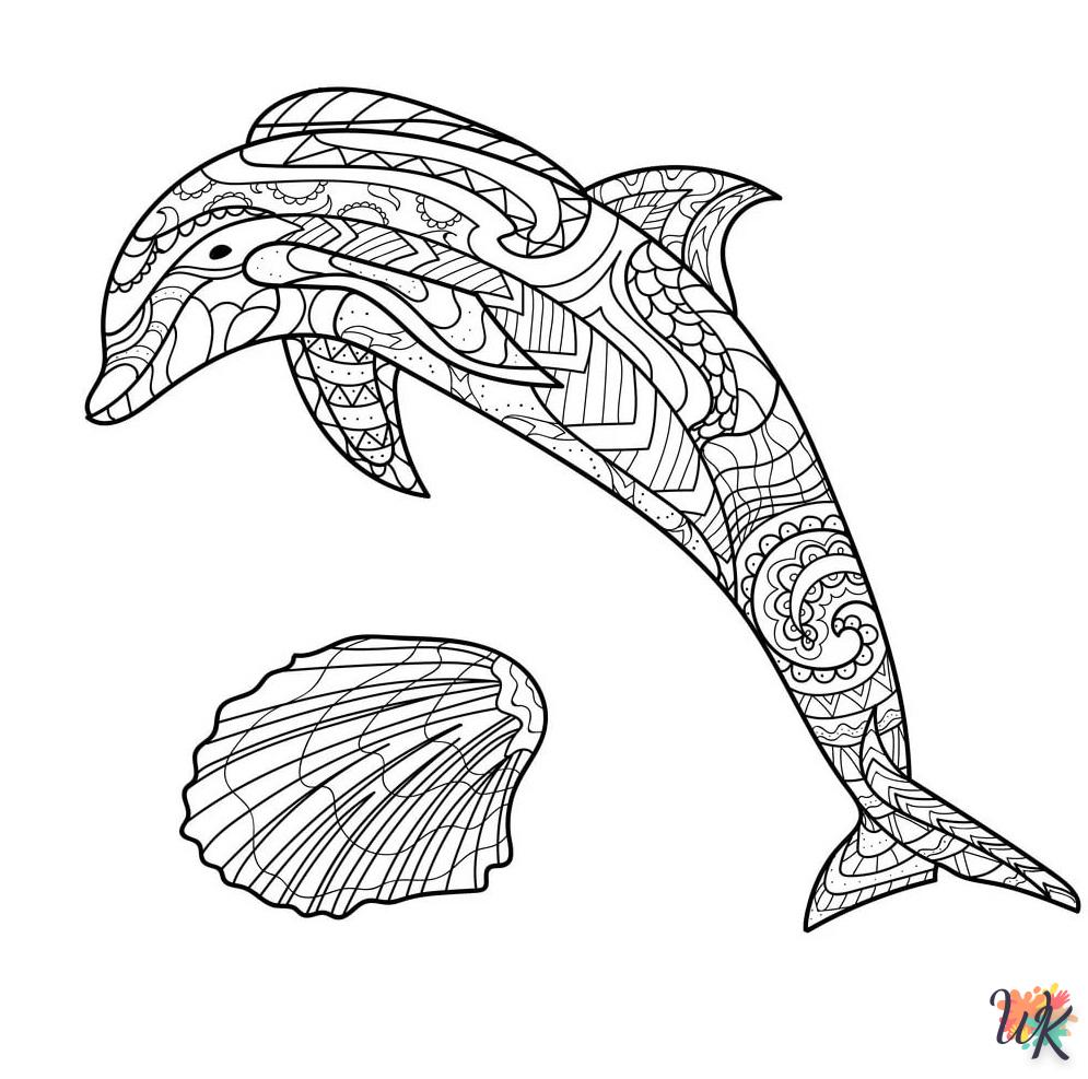Dibujos para Colorear Delfines 2