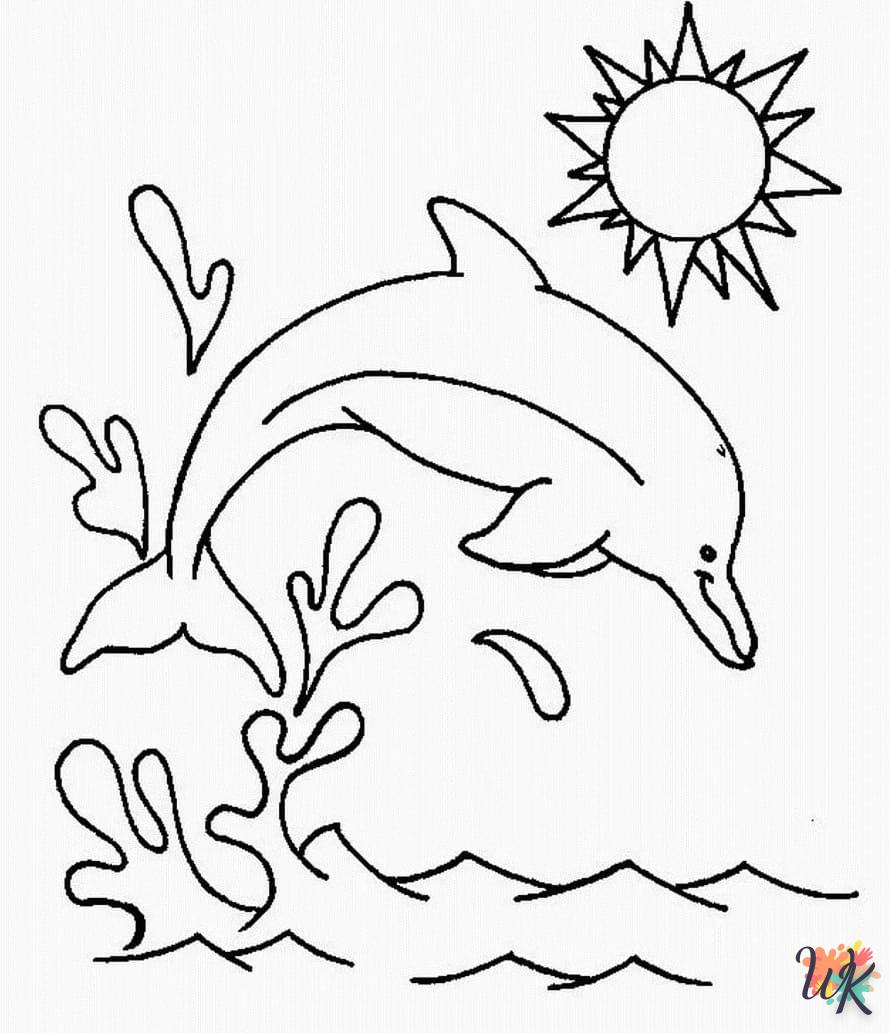 Dibujos para Colorear Delfines 21