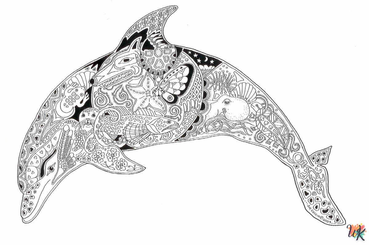 Dibujos para Colorear Delfines 27