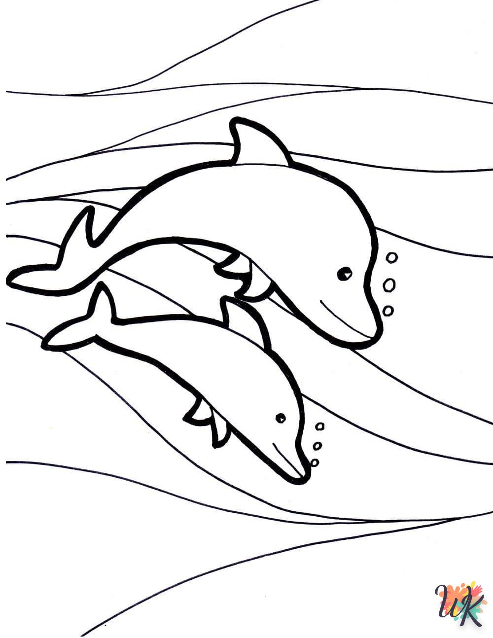 Dibujos para Colorear Delfines 4