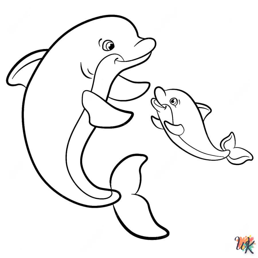Dibujos para Colorear Delfines 64