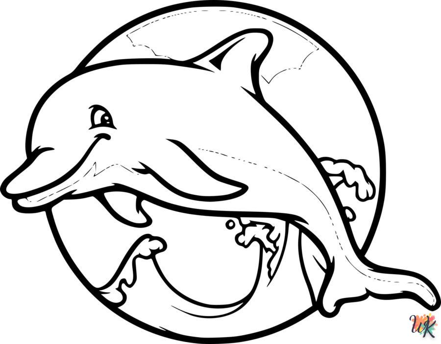 Dibujos para Colorear Delfines 73