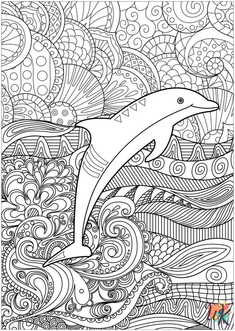 Dibujos para Colorear Delfines 87