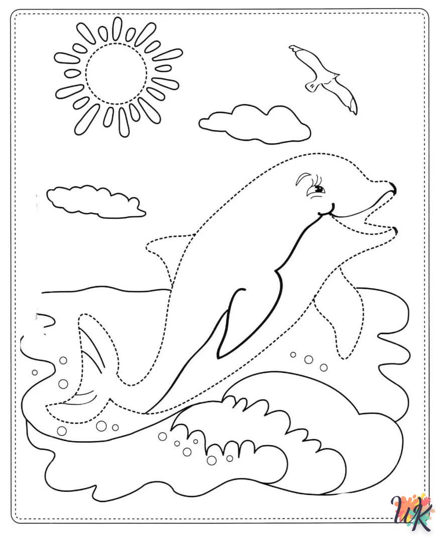 Dibujos para Colorear Delfines 90