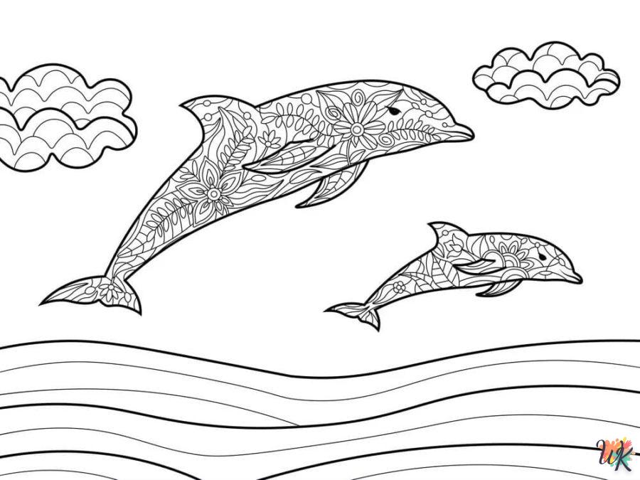 Dibujos para Colorear Delfines 98