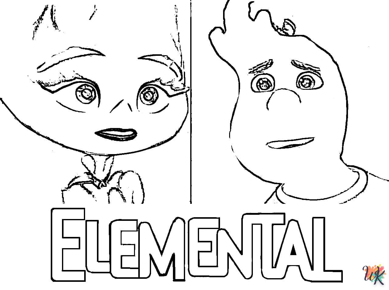 Dibujos para Colorear Elemental 1