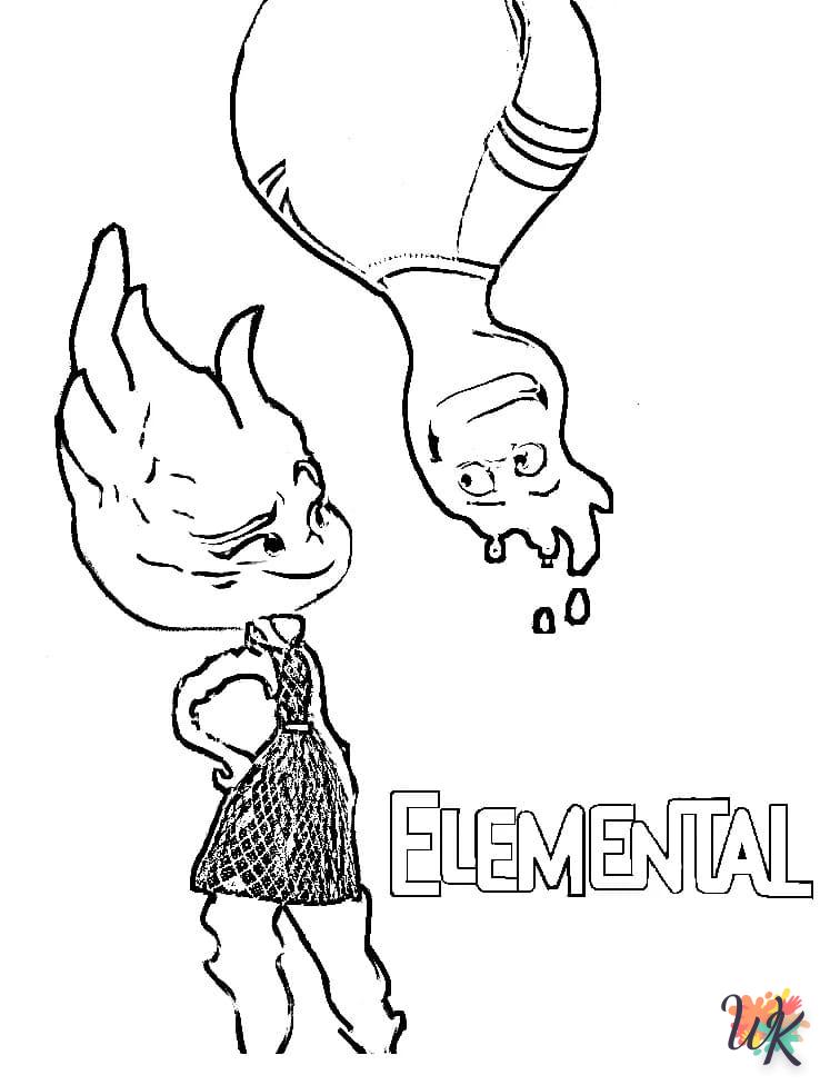 Dibujos para Colorear Elemental 3