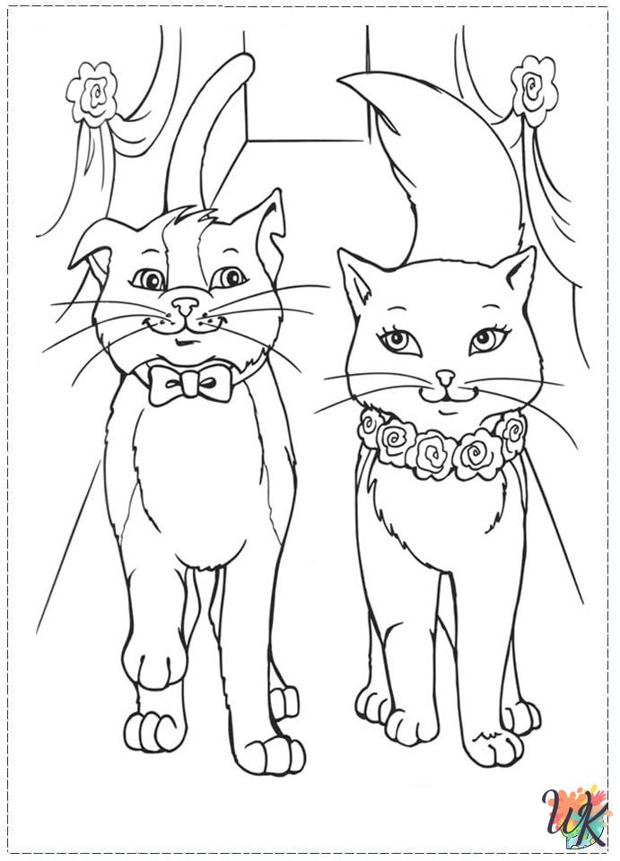 Dibujos para Colorear Gatos 10