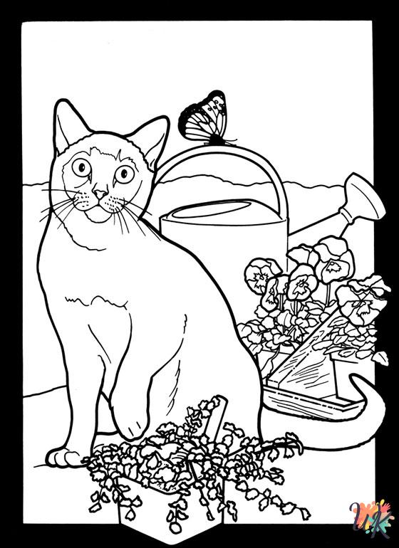 Dibujos para Colorear Gatos 15
