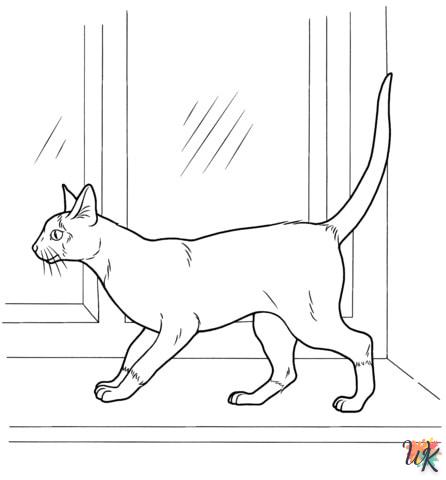 Dibujos para Colorear Gatos 19